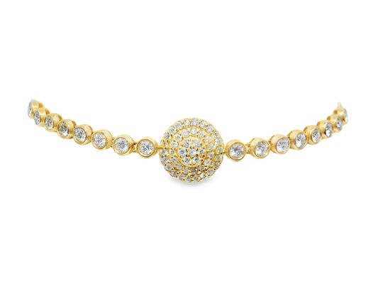 0.73CT Diamond Zip Bracelet 14k Rose Gold