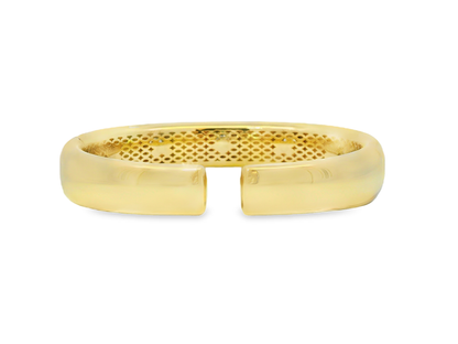 2.57CT Diamond Bezel Bangle 14k Yellow Gold