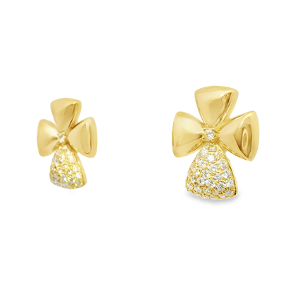 1.05CT Diamond Earrings 14k Yellow Gold