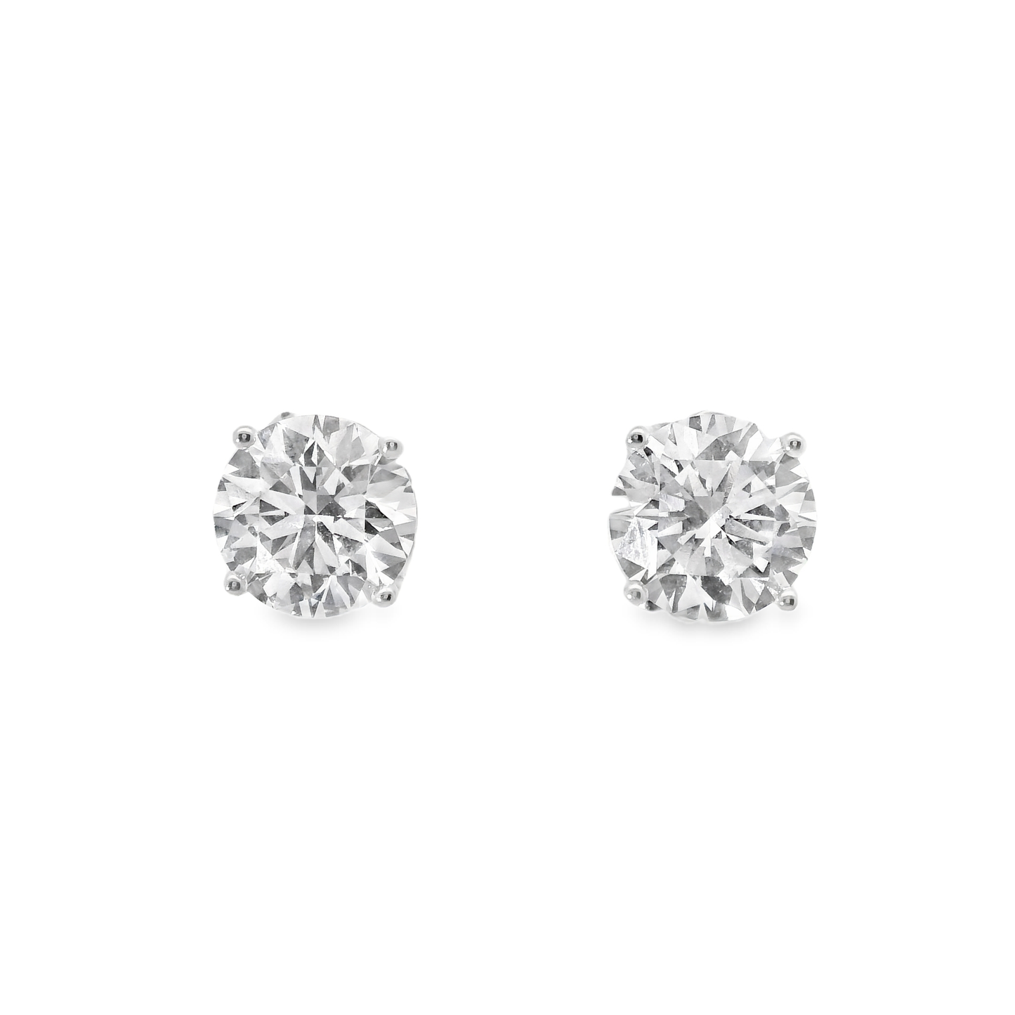 5.01CT Lab Diamond Stud Earring 14k White Gold