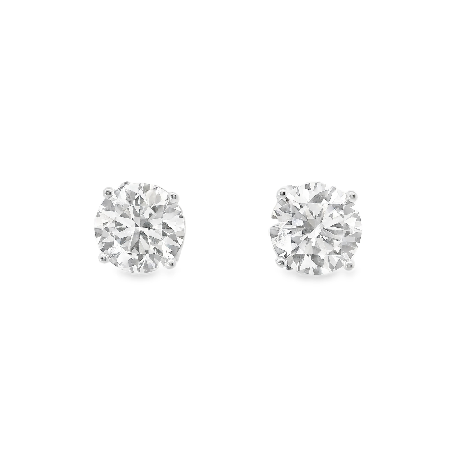 5.01CT Lab Diamond Stud Earring 14k White Gold