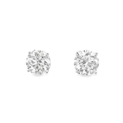 5.01CT Lab Diamond Stud Earring 14k White Gold