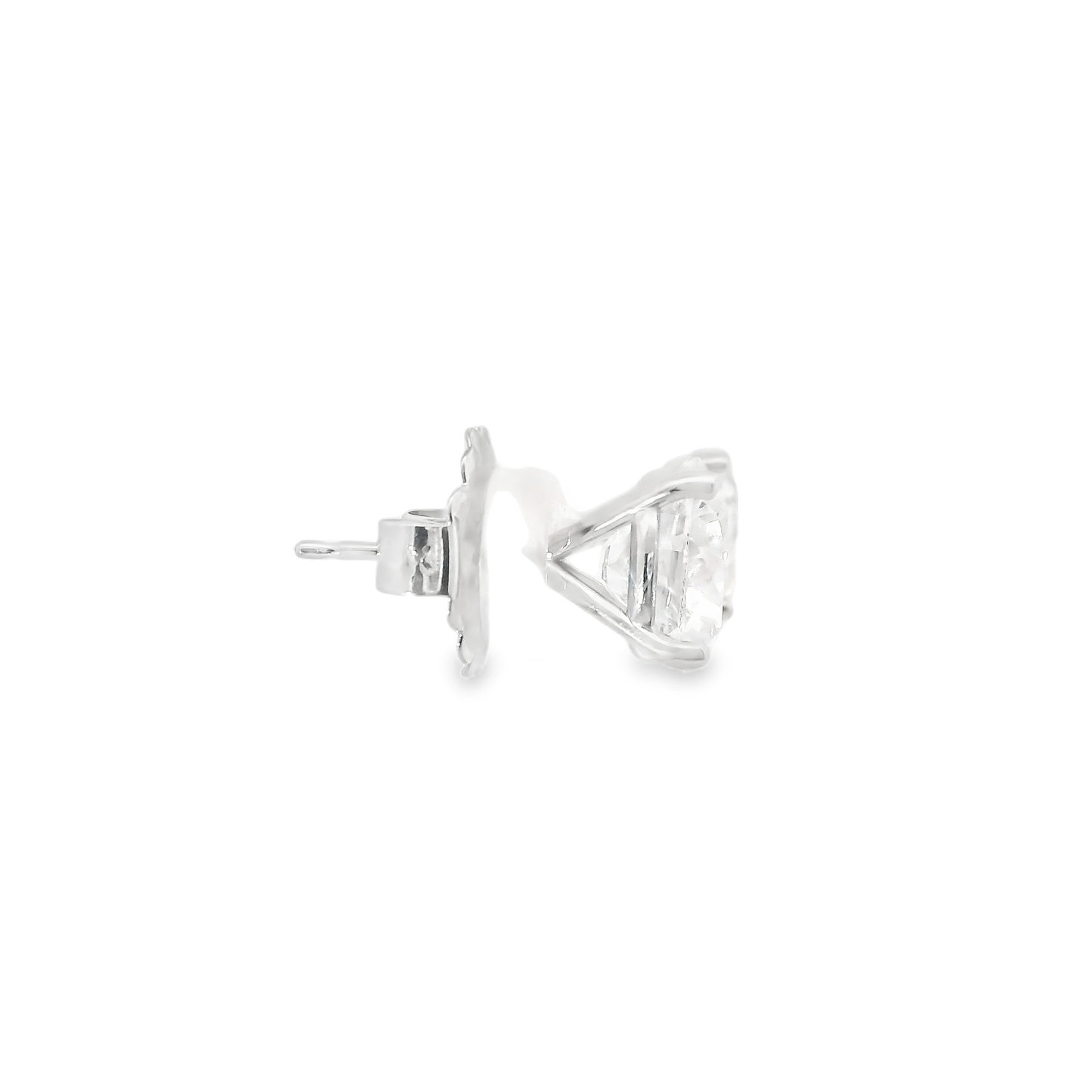 5.01CT Lab Diamond Stud Earring 14k White Gold