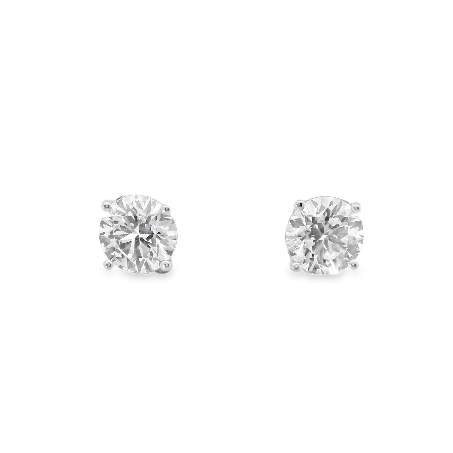 3.08CT Lab Diamond Stud Earring 14k White Gold