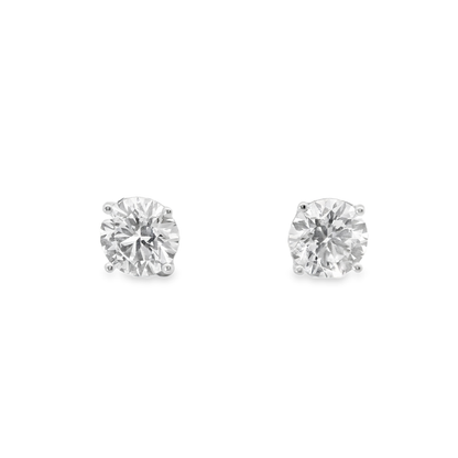 3.08CT Lab Diamond Stud Earring 14k White Gold
