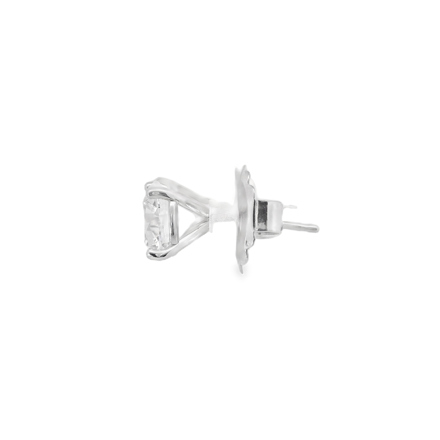 3.08CT Lab Diamond Stud Earring 14k White Gold
