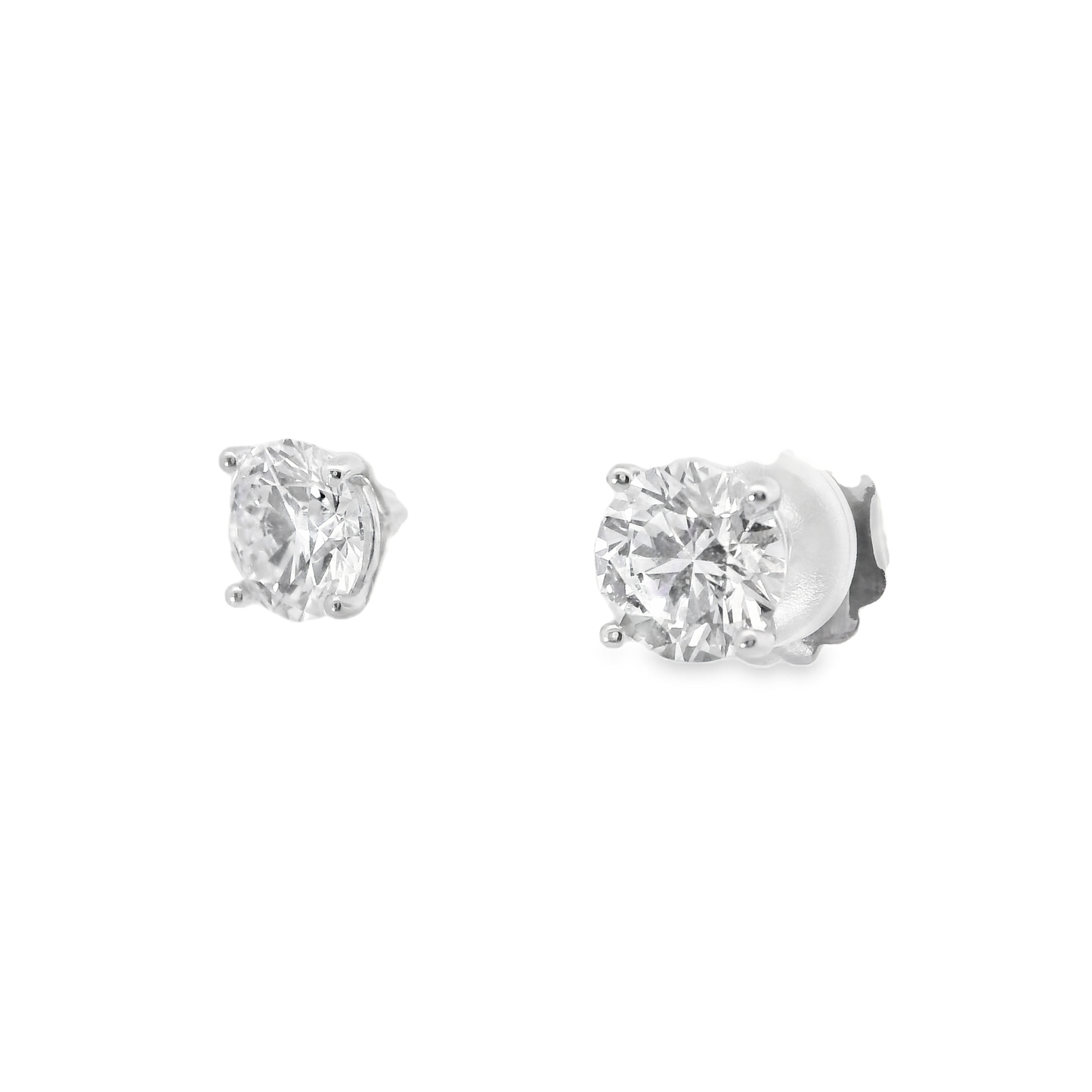 3.08CT Lab Diamond Stud Earring 14k White Gold