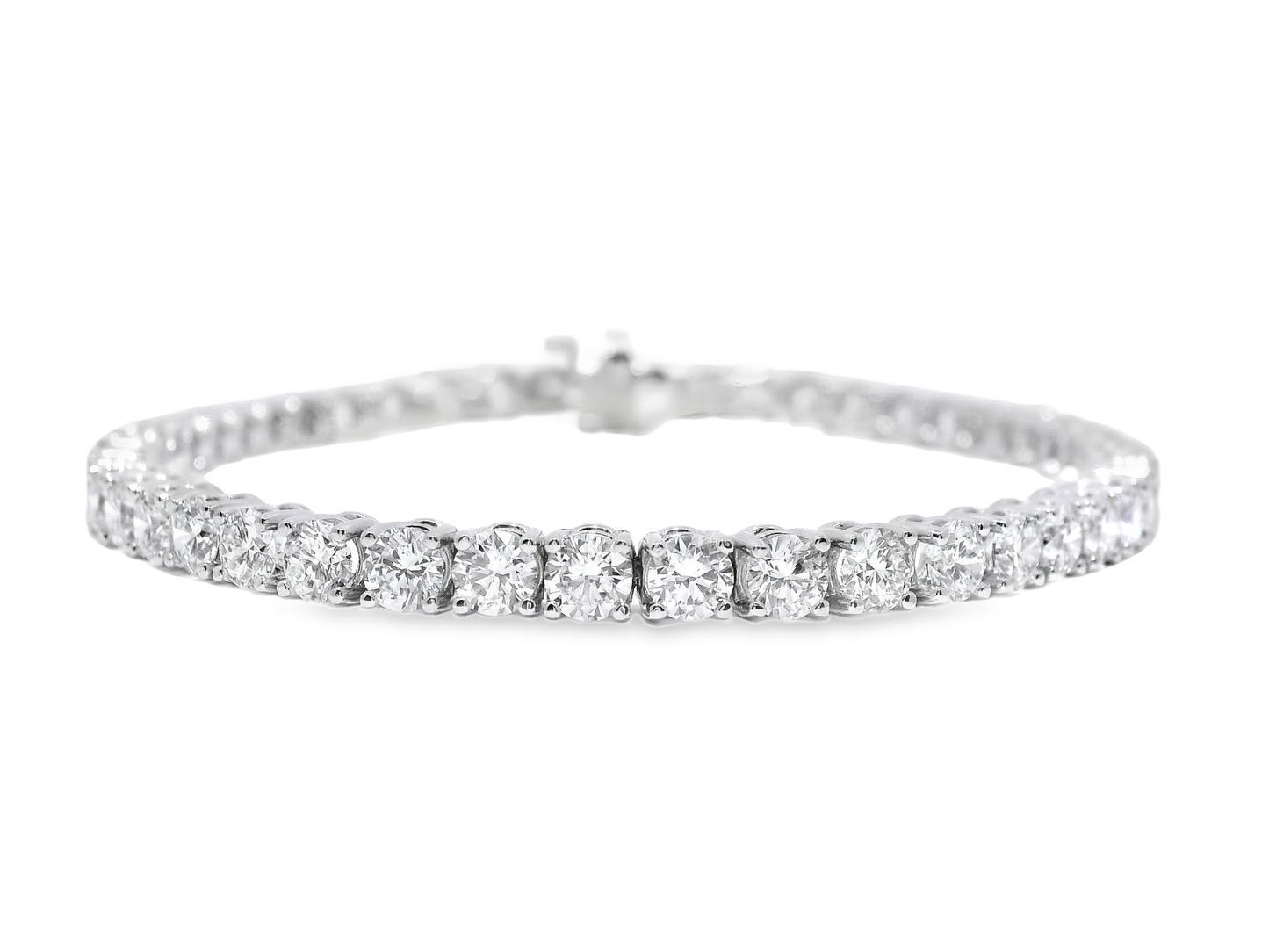 8.57CT Lab Diamond Tennis Bracelet 14k White Gold