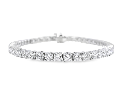 8.57CT Lab Diamond Tennis Bracelet 14k White Gold