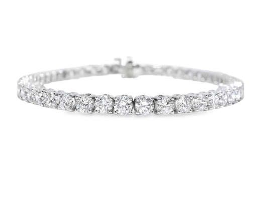 7.12CT Lab Diamond Tennis Bracelet 14k White Gold
