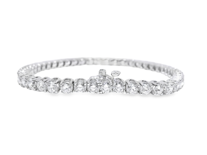 7.12CT Lab Diamond Tennis Bracelet 14k White Gold
