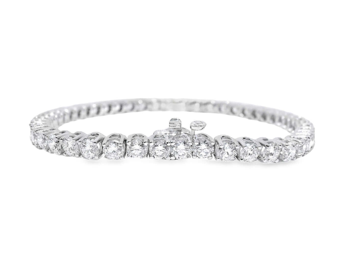 8.57CT Lab Diamond Tennis Bracelet 14k White Gold