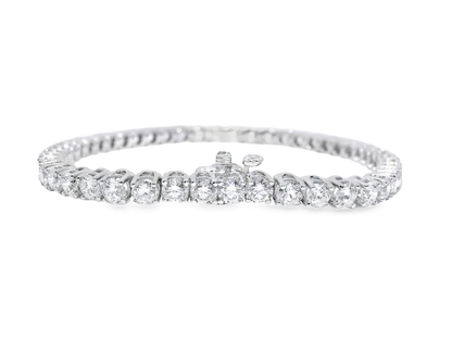 8.57CT Lab Diamond Tennis Bracelet 14k White Gold