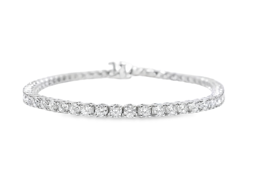 4.31CT Lab Diamond Tennis Bracelet 14k White Gold