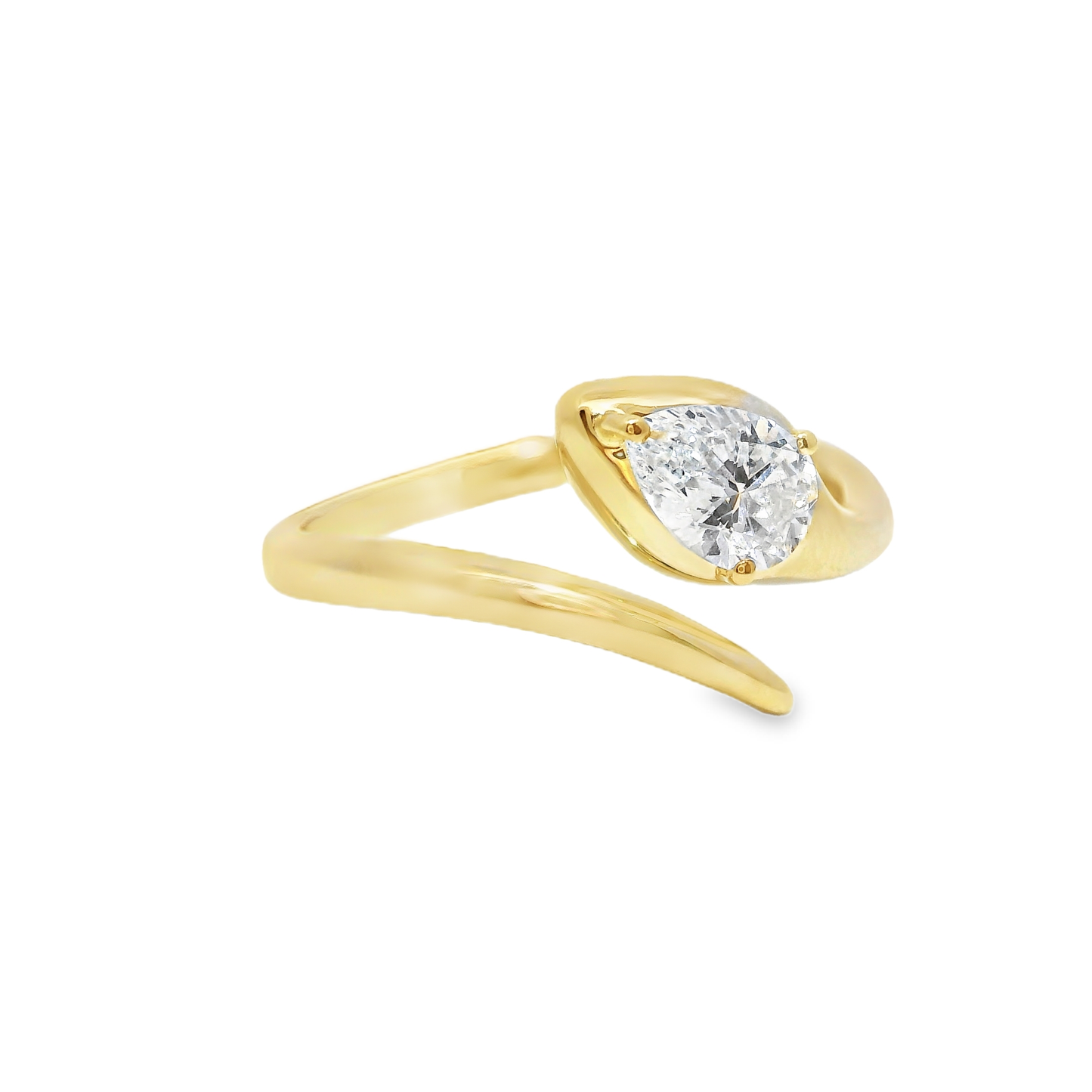 0.43CT Lab Diamond Ring 14k Yellow Gold