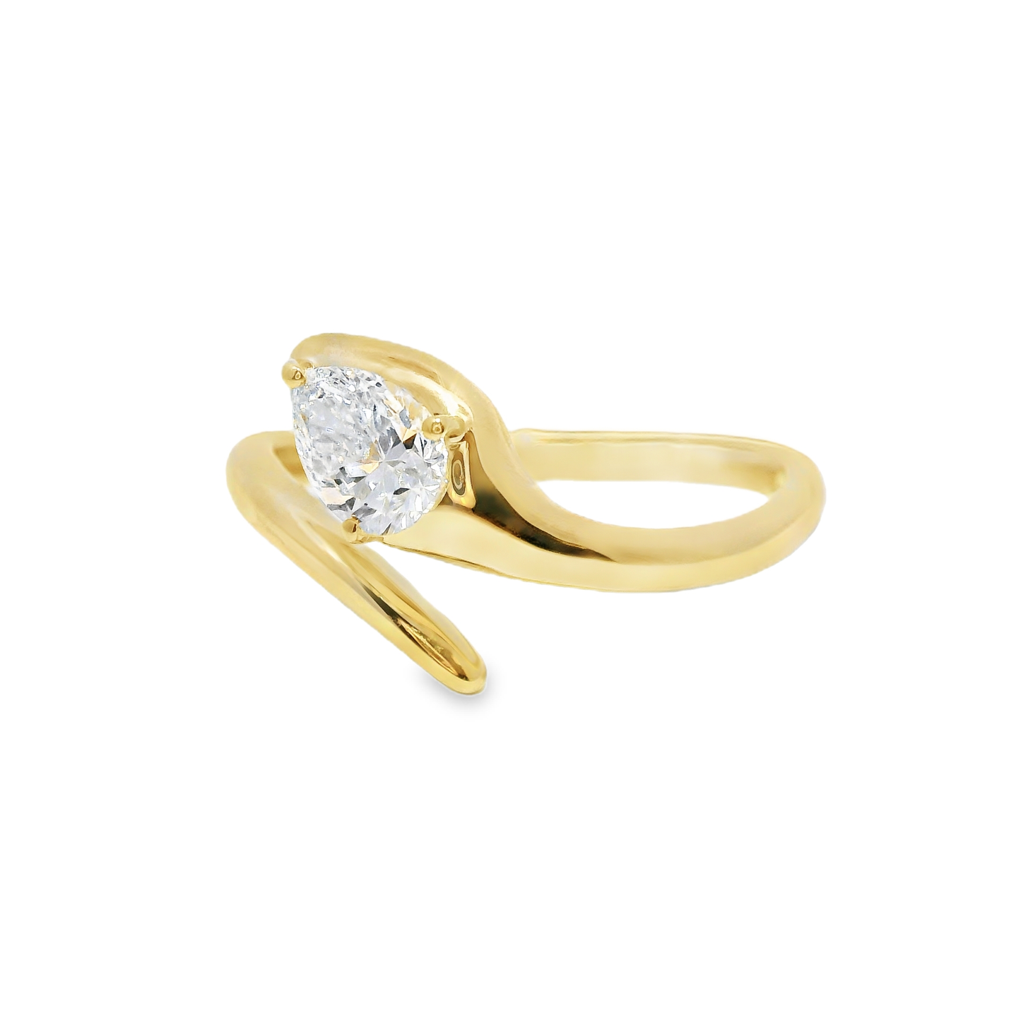 0.43CT Lab Diamond Ring 14k Yellow Gold
