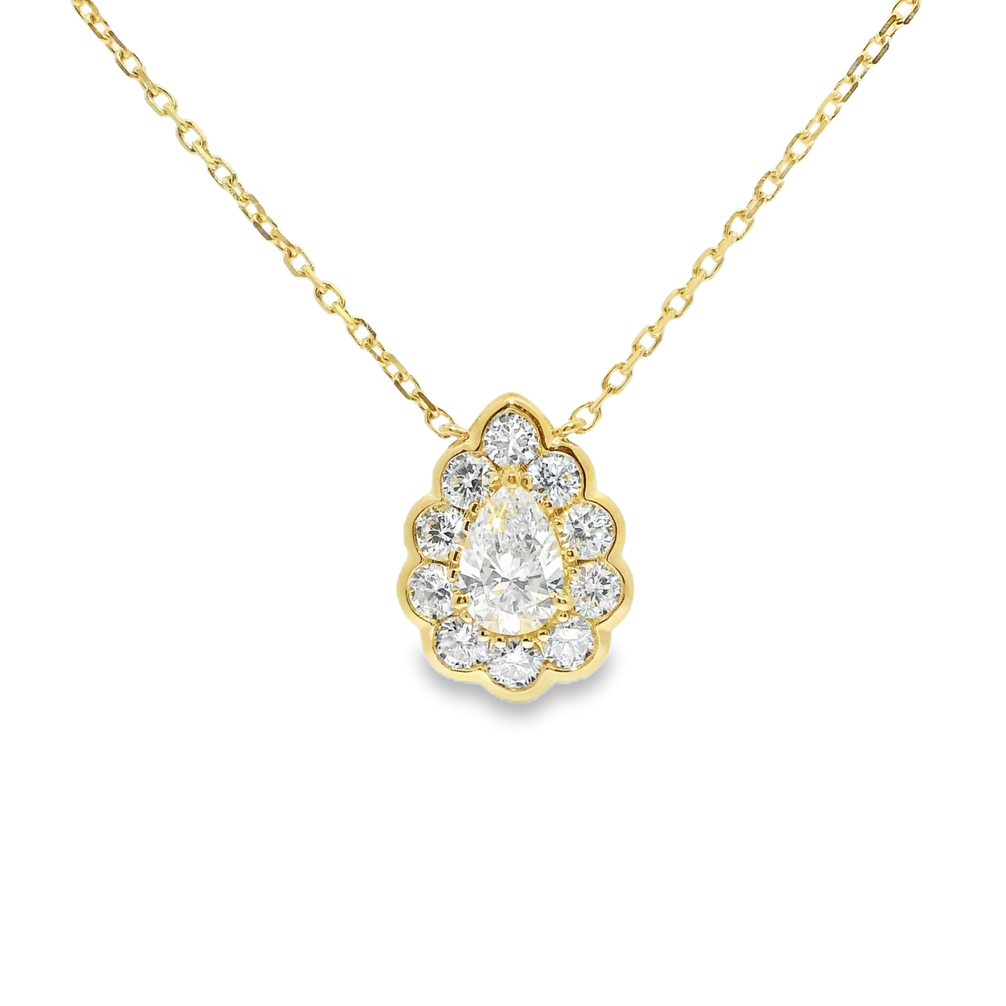 0.59CT Lab Diamond Pendant 14k Yellow Gold