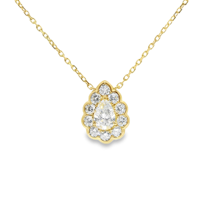 0.59CT Lab Diamond Pendant 14k Yellow Gold
