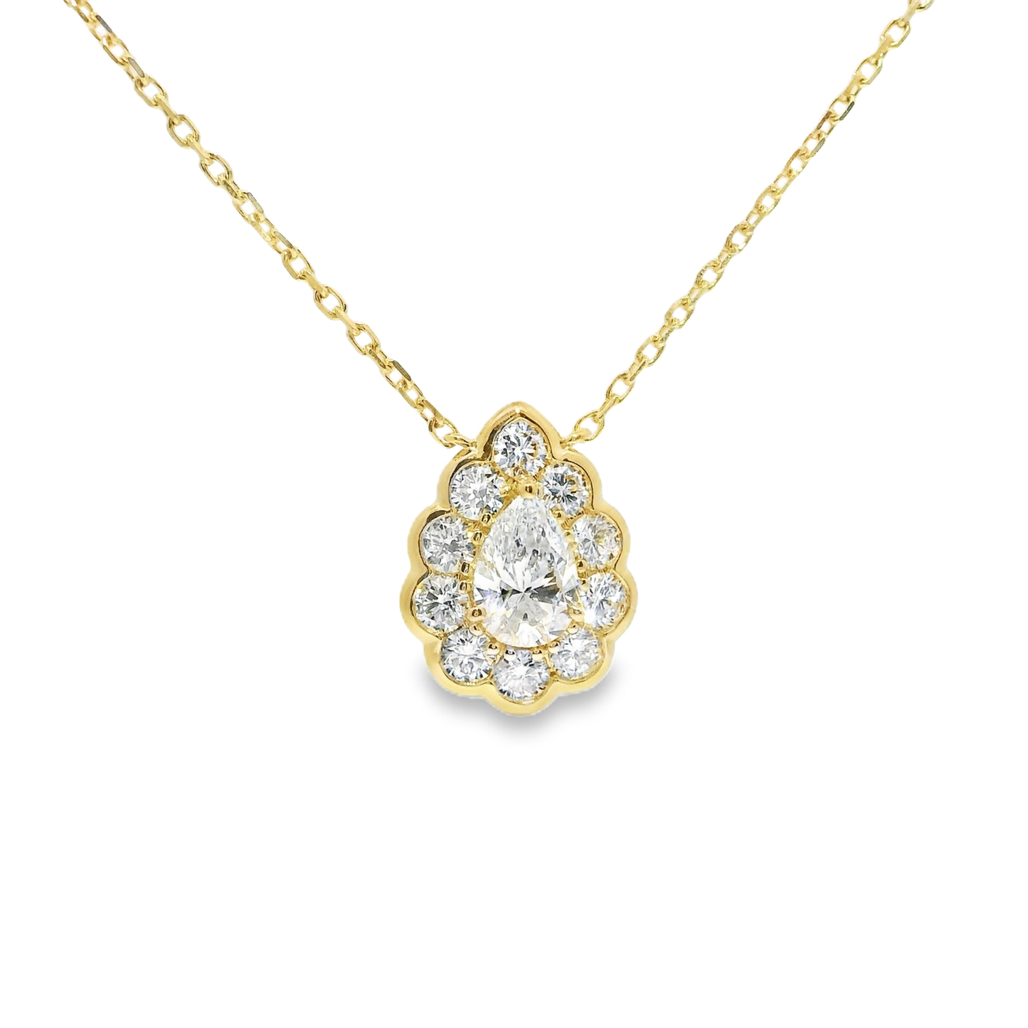 0.59CT Lab Diamond Pendant 14k Yellow Gold