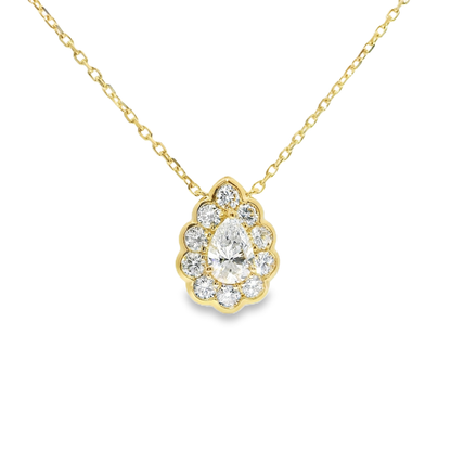 0.59CT Lab Diamond Pendant 14k Yellow Gold