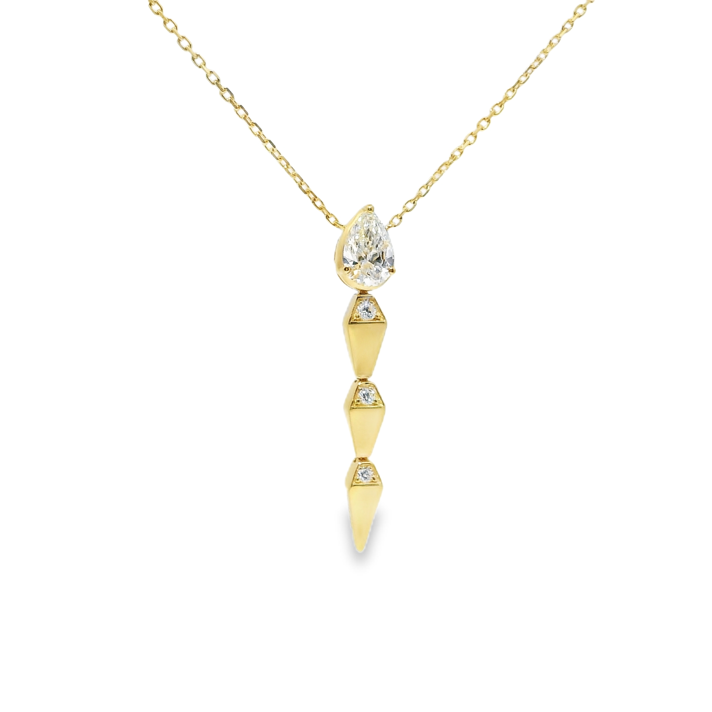 0.90ct Lab Diamond Pendant 14k Yellow Gold