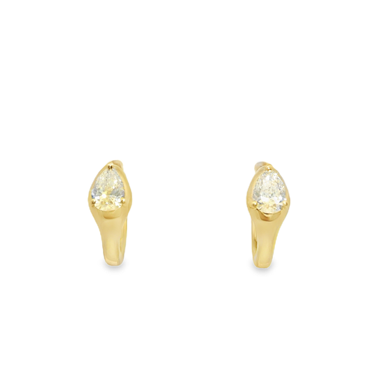 0.47CT  Lab Diamond 14k Yellow Gold Earring