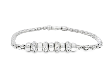 0.67CT Diamond Bracelet 14k White Gold