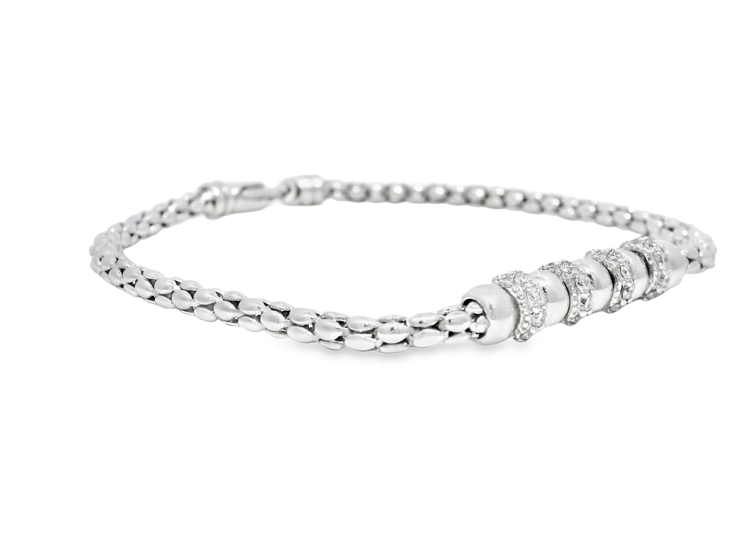 0.67CT Diamond Bracelet 14k White Gold