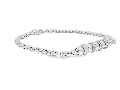 0.67CT Diamond Bracelet 14k White Gold