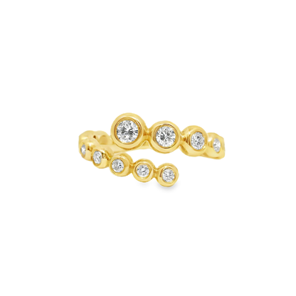 0.54CT Diamond Bezel Ring 14k Yellow Gold