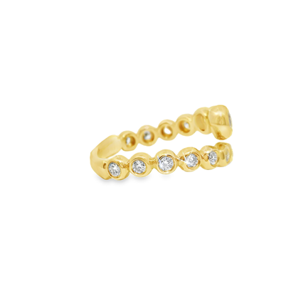 0.54CT Diamond Bezel Ring 14k Yellow Gold