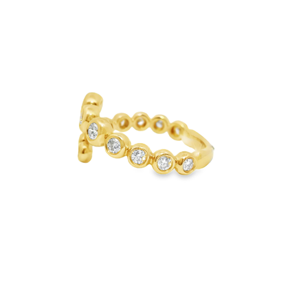 0.54CT Diamond Bezel Ring 14k Yellow Gold
