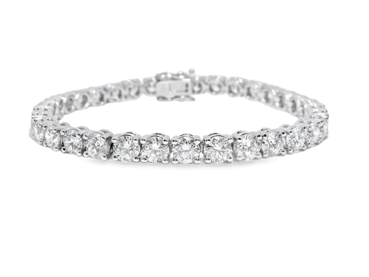 13.92CT Lab Diamond Bracelet 14k White Gold