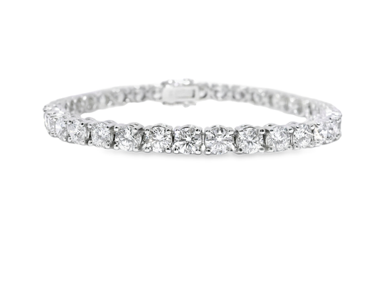 11.90CT Lab Diamond Bracelet 14k White Gold