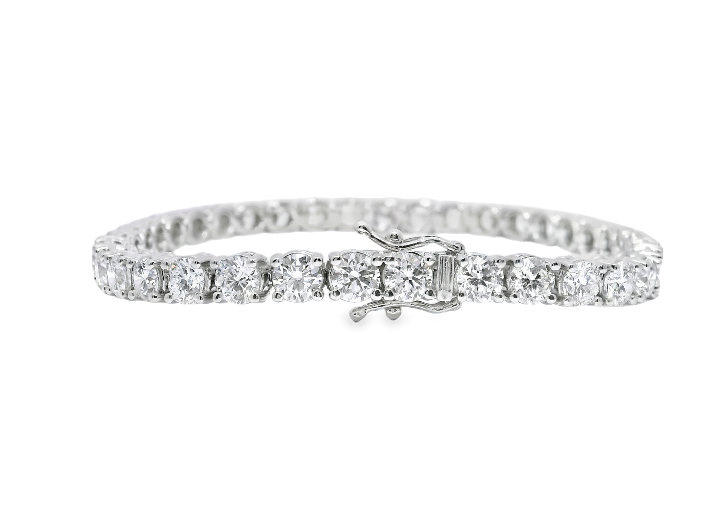 11.90CT Lab Diamond Bracelet 14k White Gold