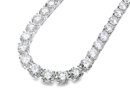 40.04CT Lab Diamond Tennis Necklace 14K White Gold