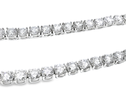 40.04CT Lab Diamond Tennis Necklace 14K White Gold