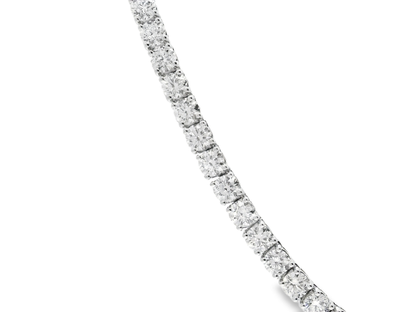 23.84CT Lab Diamond Tennis Necklace 14K White Gold