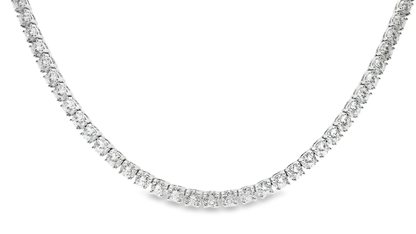 18.53CT Lab Diamond Tennis Necklace 14K White Gold