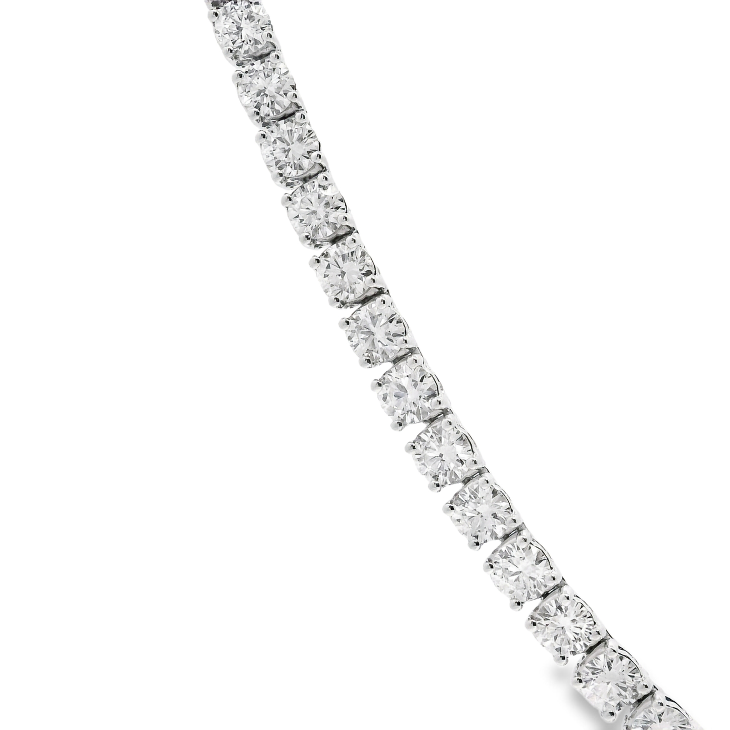 18.53CT Lab Diamond Tennis Necklace 14K White Gold