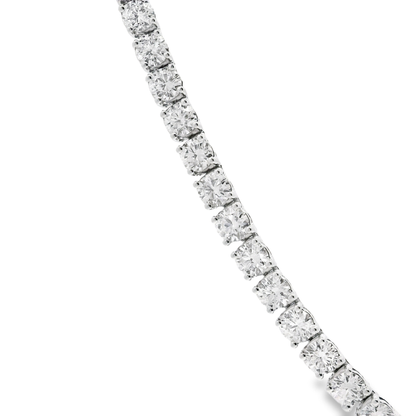 18.53CT Lab Diamond Tennis Necklace 14K White Gold
