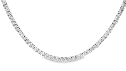 8.25CT Lab Diamond Tennis Necklace 14K White Gold