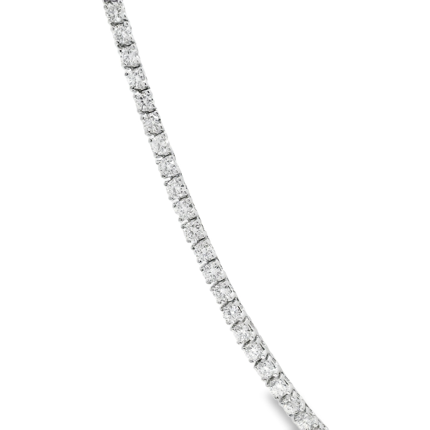 8.25CT Lab Diamond Tennis Necklace 14K White Gold
