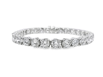 23.76CT Lab Diamond Tennis Bracelet 14k White Gold