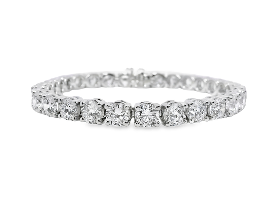 23.76CT Lab Diamond Tennis Bracelet 14k White Gold