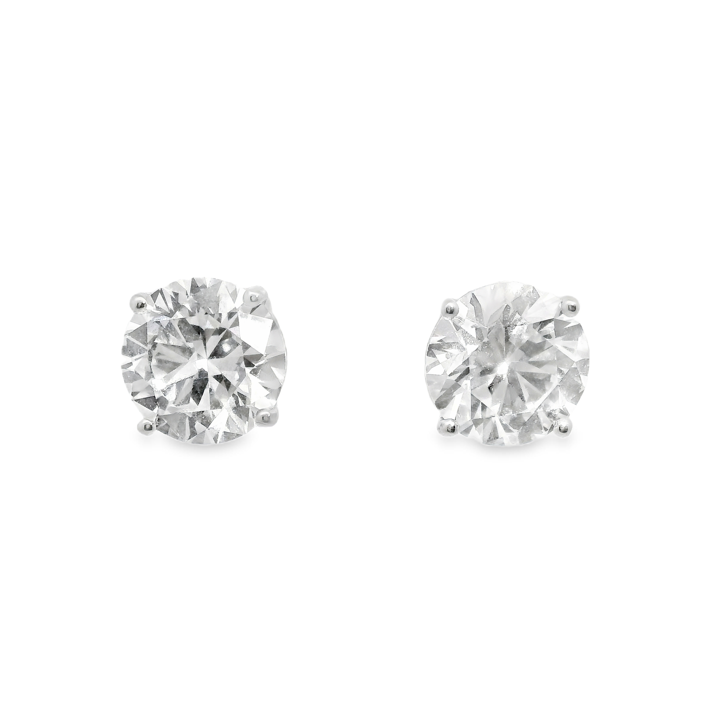 7.80CT Lab Diamond Stud Earrings 14K White Gold
