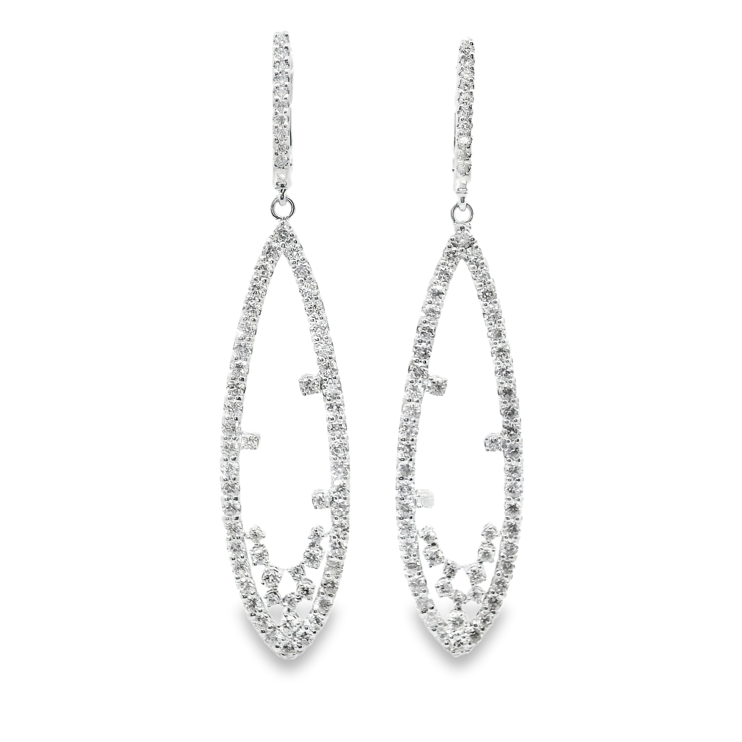 2.50CT Diamond Earring 14k White Gold