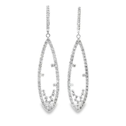 2.50CT Diamond Earring 14k White Gold