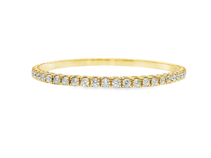 4.81CT Diamond Stretch Bangle 18k Yellow Gold