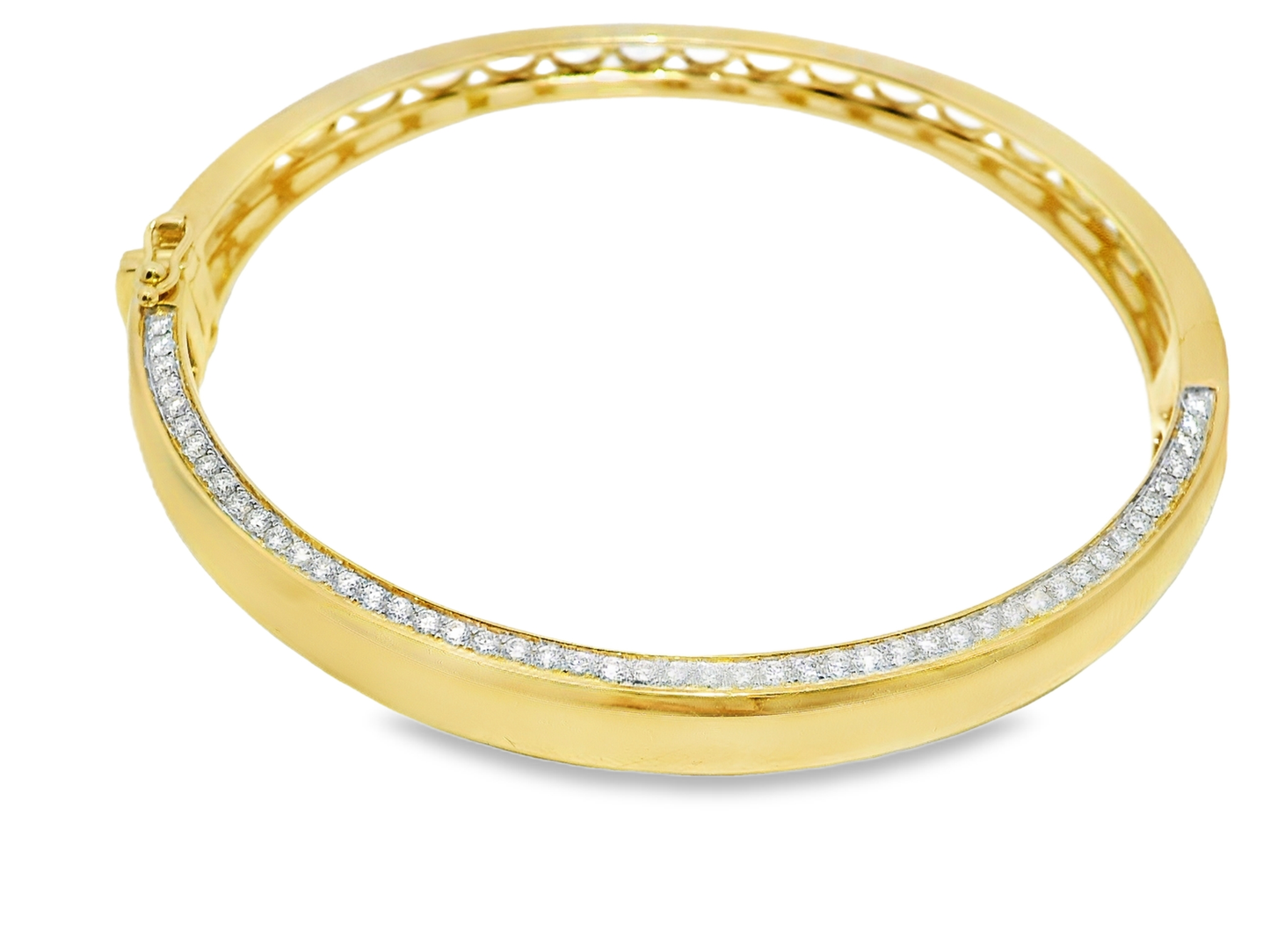 1.47ct Diamond Bangle 14k Yellow Gold